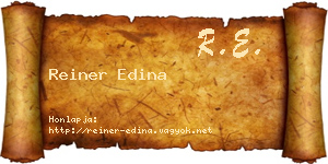 Reiner Edina névjegykártya